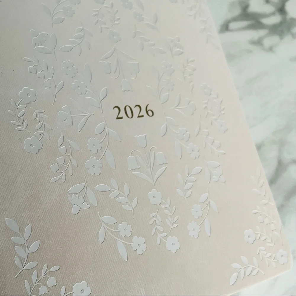 NEW Eccolo 2026 Planner with Floral Embossed Suede Like Cover